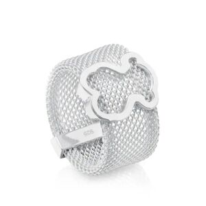 Tous Sterling Silver Mesh Ring Size 5.5